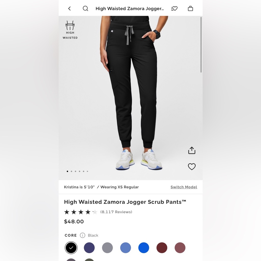 FIGS Black scrub pants - Picture 8 of 8